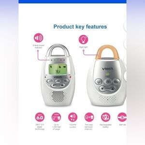 VTech Safe and Sound Digital Audio Baby Monitor with 2 Parent-Unit